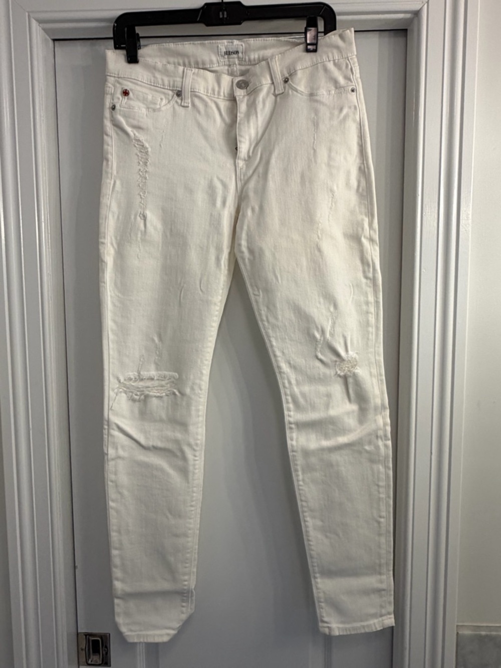 Hudson Jeans White Skinny Distressed Men's Jeans